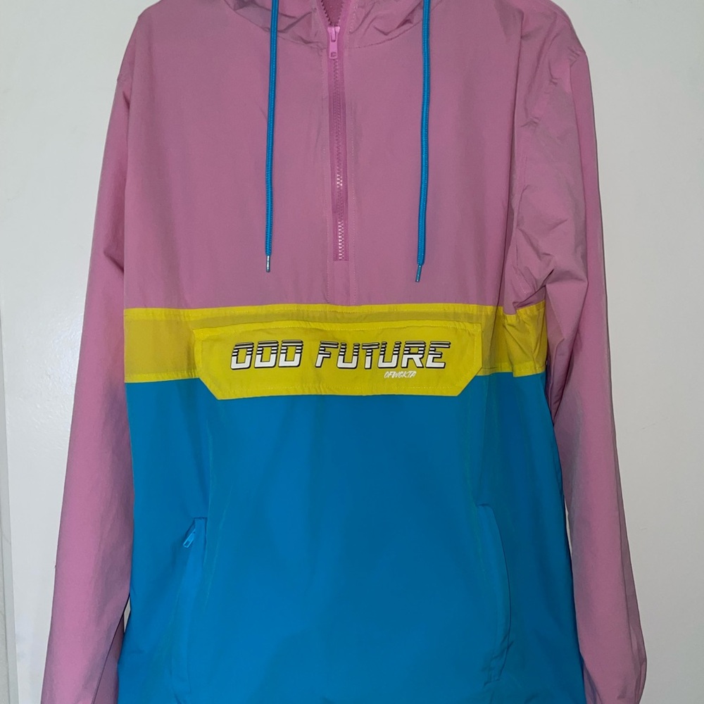 Odd Future Pink, Blue & Yellow Colorblock Windbreaker